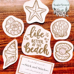 Embroidery Stick and Stitch &quot;Sand and Shells&quot; Pack