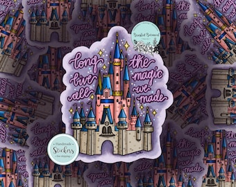 Purple Music Magical Castle Sticker