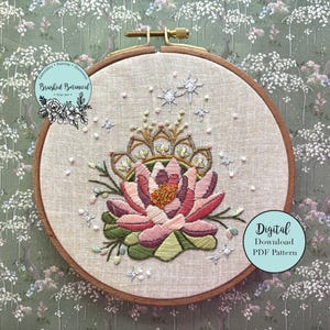 Frog Bayou Princess Inspired Embroidery PDF Pattern
