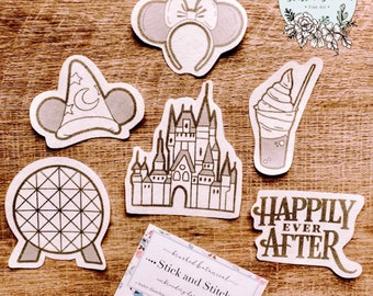 Embroidery "Magical Florida Theme Parks" Stick and Stitch Pack