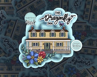 Floral Dragonfly TV Show Inn Inspired Sticker