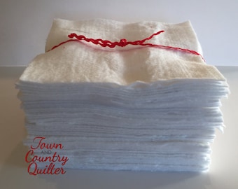 10&quot; Pre-cut Batting Squares  Quilter&#39;s Dream Cotton Lot of Fifty (50)
