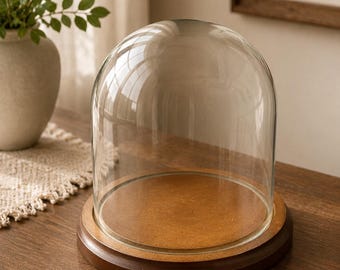 Antique Large Glass Cloche With Decorative Claw Footed Metal Base ...