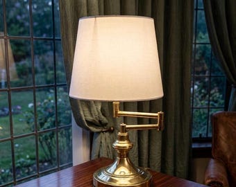 Vintage Brass Swing Arm Table Lamp