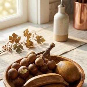 Monkey Pod Wooden Fruit - Etsy