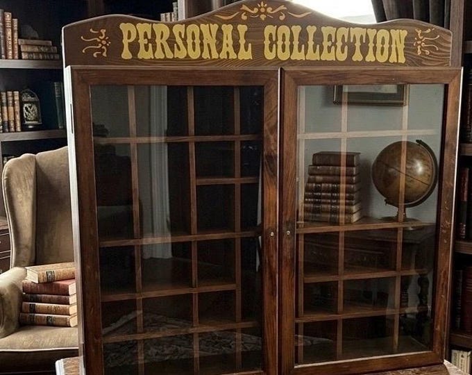 Inspiring Vintage Wood Display Cabinet Visual Reference