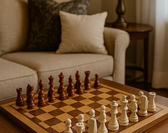 Wooden Chess and Checkers Set