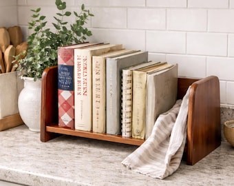 Vintage solid wood book holder