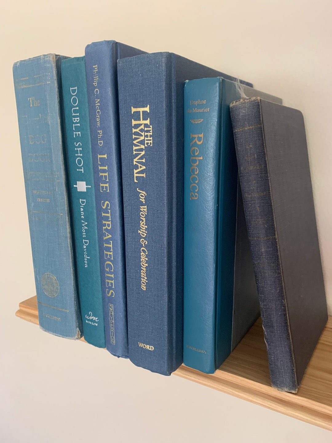 Decor Book Stack in Blue or Black for Bookshelf Styling - Etsy