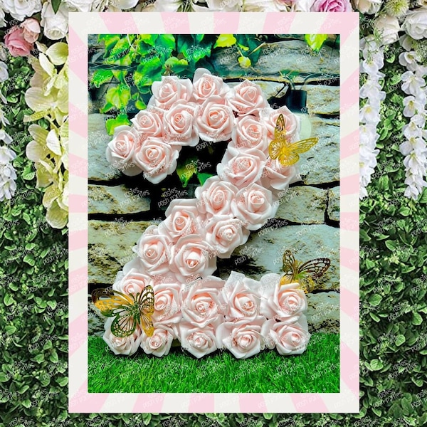 Floral Number | Photoshoot Prop | Age Birthday Prop | Photo Prop | Rose Flower Number | Nursery Decor | Age Prop | Rose Flower Number