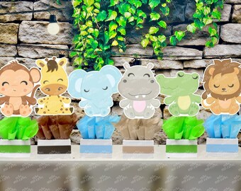 Baby Jungle Theme | Safari Baby Shower | Jungle Safari Centerpiece Decoration | Safari Party | Jungle Theme | Baby Shower Decor INDIVIDUAL