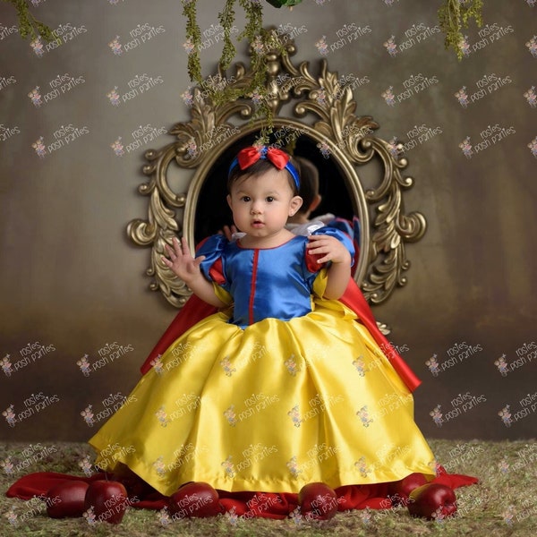 Snow White dress for Birthday costume or Photo shoot Snow White dress outfit Birthday dress Snow White costume dress for Birthday party