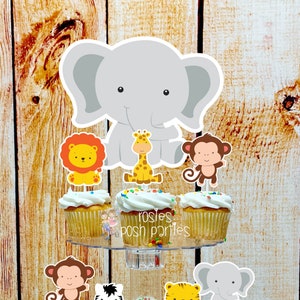 Jungle Safari Birthday Theme | Safari Cupcake Stand | Jungle Theme Cupcake Stand | Cupcake Toppers | Safari Jungle Baby Shower or Birthday