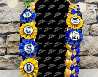Graduation Lei | Promotion Gift Lei | Senior Night Gift Lei | Braided Ribbon Lei | Graduation Ribbon Lei | Graduate Lei | Promotion Lei