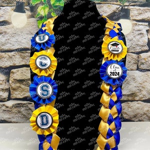 Graduation Lei | Promotion Gift Lei | Senior Night Gift Lei | Braided Ribbon Lei | Graduation Ribbon Lei | Graduate Lei | Promotion Lei
