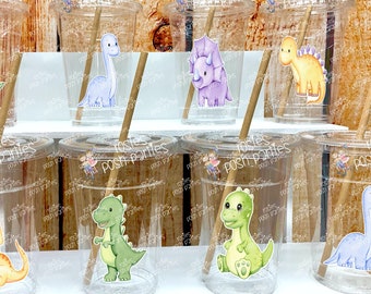 Dinosaur Baby Shower | Dinosaur Theme | Dinosaur Baby Shower Party | Dinosaur Party Cup Favors | Hatching Soon Dinosaur Decor Theme VARIETY