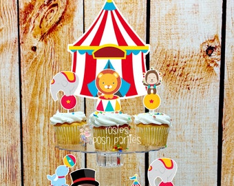 Circus Birthday Theme | Carnival Cupcake Stand | Baby Shower Cupcake Topper | Circus Carnival Decoration | Circus Theme Cake | Cupcake Stand