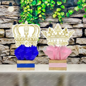 Gold Crown Little Prince Princess Theme | Royal Prince Baby Shower | Royal Princess Birthday | Gold Crown Table Centerpiece |  INDIVIDUAL