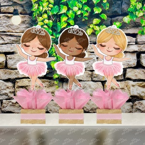 Ballerina Theme | Pink Princess Tutu Birthday | Tutu Theme Table Centerpiece | Princess Baby Shower | Tiara Theme | Tutu Dance INDIVIDUAL