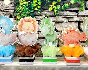 Dinosaur Baby Shower | Dinosaur Theme | Dinosaur Birthday Party Decoration | Dinosaur Centerpiece | Hatching Soon Dinosaur Theme SET OF 5