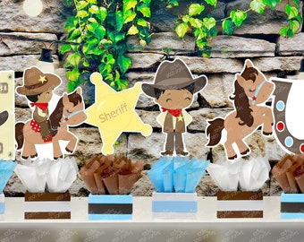 FANOST Lot De 9 Centres De Table Cowboy - Décorations Fête Western Rodéo