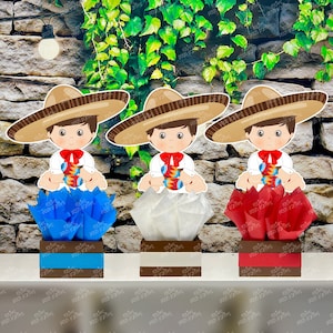 Charro Baptism | Charro Birthday Theme | Charro Mariachi Theme Bautizo Centerpiece | Charro Decoration | Charro Bautizo Party INDIVIDUAL