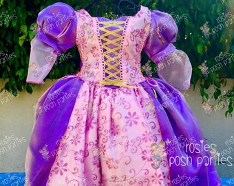 Tangled Rapunzel dress for Birthday costume or Photo shoot Tangled dress outfit Birthday dress costume Princess dress for Birthday party