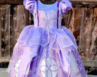 Sofia The First Birthday Theme Gown Dress | Sofia Dress | Sofia Birthday Gown | Sofia Outfit | Sofia The First Party | Sofia Theme Dress