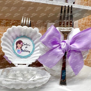 Mermaid Under The Sea Theme | Mermaid Baby Shower Party Favor | Mermaid Birthday Theme Shell Favor | Mermaid Sea Shell Candy Favor SET OF 12