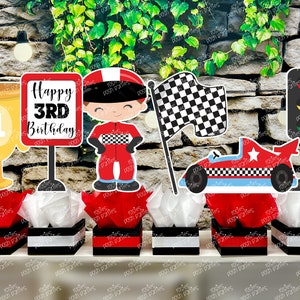 Race Car Theme | Boy Race Car Baby Shower Centerpiece | Birthday Theme Decoration | Race Car Driver Theme | Pit Raceway Racing INDIVIDUAL