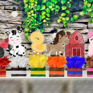 Farm Theme birthday Theme | Farm Theme Baby Shower | Barn Yard Party Centerpiece | Farm Animal Theme Party Centerpiece Decoration INDIVIDUAL