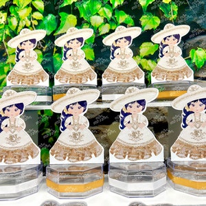 Charro Communion | Charra First Birthday | Charra Theme | Mariachi Theme Birthday Candy Jar Favor | Charro Favor | Communion Theme SET OF 12