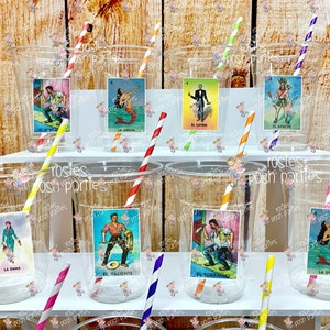 Loteria Theme | Loteria Birthday Party Decoration | Mexican Bingo Night | Loteria Fiesta Party Cup Favors | Loteria Favors Theme VARIETY