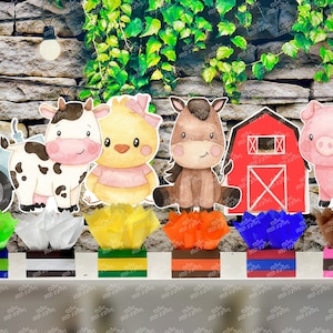 Farm Theme birthday Theme | Farm Theme Baby Shower | Barn Yard Party Centerpiece | Farm Animal Theme Party Centerpiece Decoration INDIVIDUAL