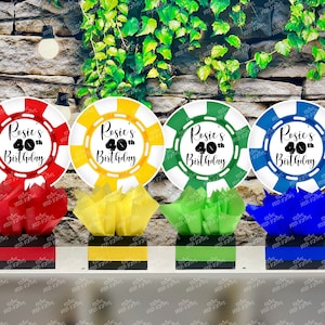 Casino Night Theme | Casino Party | Las Vegas Theme | Casino Birthday Table Centerpiece Decoration | Gamble Casino Night INDIVIDUAL