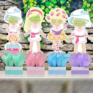 Spa Day Birthday Party Theme | Spa Day Party Centerpiece | Bridal Shower Spa Day | Spa Theme Decoration Table Centerpiece INDIVIDUAL