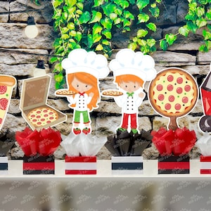 Pizza Party | Movie Pizza Birthday Party | Pizza Table Centerpiece | Italian Pizza Party | Slumber Pizza Theme | Pizza INDVDUAL