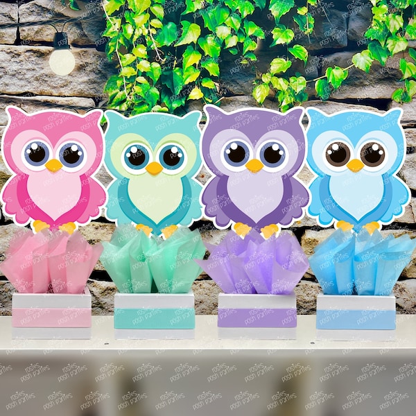 Owl Baby Shower Theme | Owl Party | Owl Hoot Shower | Owl Centerpiece | Owl Woodland Birthday | Owl 1st Birthday Look Whooo's INDIVIDUAL