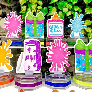 Slime Birthday Party Theme | Slime Bash | Slime Party Decor | Slime Theme | Slime Favor | Slime Theme Decor | Slime Candy Jar SET OF 12