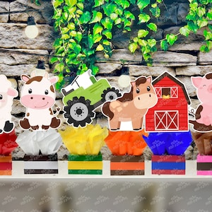 Farm Theme birthday Theme | Farm Theme Baby Shower | Barn Yard Party Centerpiece | Farm Animal Theme Party Centerpiece Decoration INDIVIDUAL