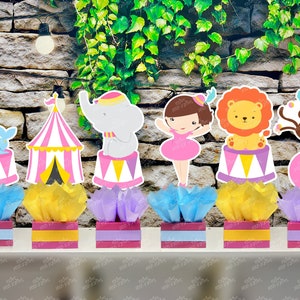 Carnival Circus Birthday Centerpieces Circus Carnival Baby Shower Guests Circus Carnival Party Decor Centerpieces birthday INDIVIDUAL