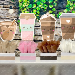 Coffee Lover Birthday Theme | Caffeine Lover | Coffee Theme Party Centerpiece Decoration | Latte Fun Theme | Frappy Birthday INDIVIDUAL