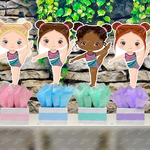 Gymnast Birthday Theme | Gym Centerpiece Decoration | Gymnastics Party | Gymnastics Theme | Gymnast Acrobatics Decoration | Gym INDIVIDUAL