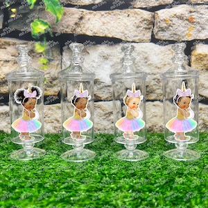 Princess Unicorn Tutu Princess party Favor Apothecary Baby Shower Unicorn princess Party Royal Party Baby Shower Birthday favor SET OF 12