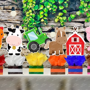 Farm Theme birthday Theme | Farm Theme Baby Shower | Barn Yard Party Centerpiece | Farm Animal Theme Party Centerpiece Decoration INDIVIDUAL