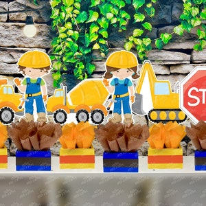 Construction Theme | Construction Birthday Party Centerpiece Decoration | Building Party | Boy Birthday Theme | Construction Deco INDIVIDUAL