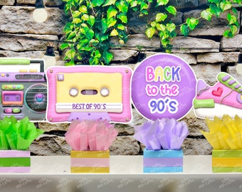 I love the 90s Theme| 90s Birthday Centerpiece | 90s Party Decoration | 90s Birthday | I love 90s Centerpiece | 90s Favors Decor INDIVIDUAL