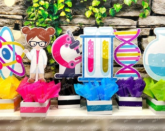 Science Birthday Theme Centerpiece Decoration | Science Party | Science Theme | DNA Party | Mad Scientist Party | Science Decor INDIVIDUAL