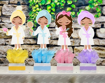 Afro Spa Day Birthday Party Theme | Spa Day Party Centerpiece | Bridal Shower Spa Day | Spa Theme Decoration Table Centerpiece INDIVIDUAL