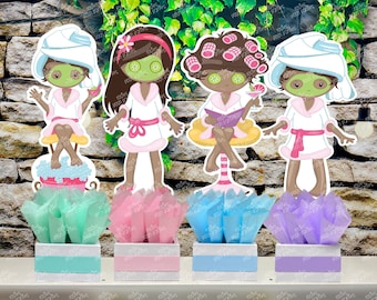 Afro Spa Day Birthday Party Theme | Spa Day Party Centerpiece | Bridal Shower Spa Day | Spa Theme Decoration Table Centerpiece INDIVIDUAL